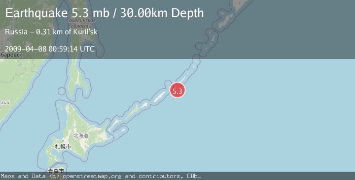 Map of KURIL ISLANDS