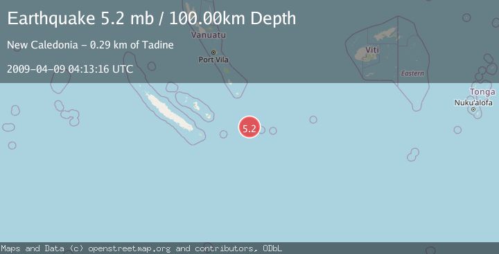 Map of SOUTHEAST OF LOYALTY ISLANDS