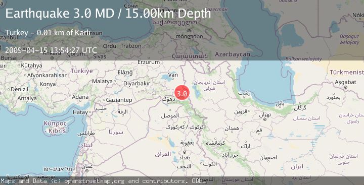Map of TURKEY-IRAN-IRAQ BORDER REGION