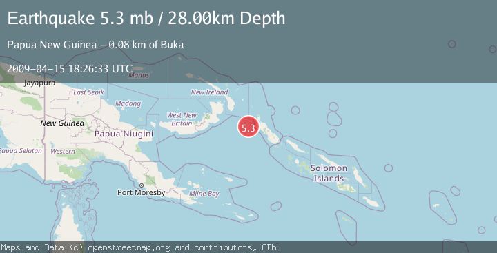 Map of BOUGAINVILLE REGION, P.N.G.