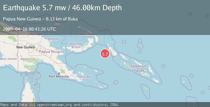 Map of BOUGAINVILLE REGION, P.N.G.