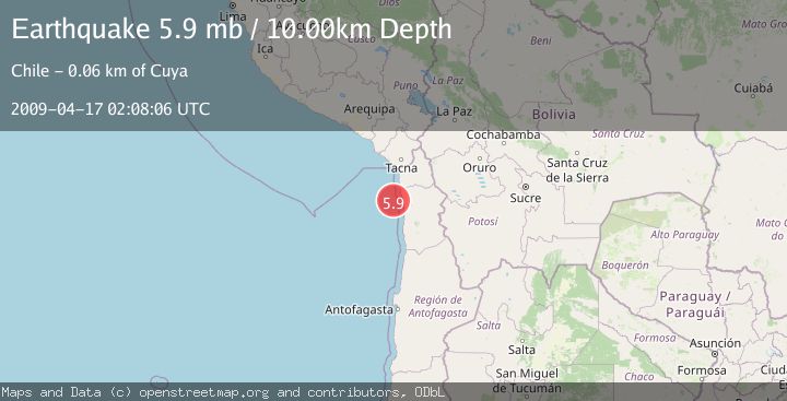 Map of OFFSHORE TARAPACA, CHILE