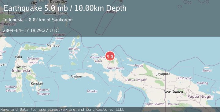 Map of NEAR N COAST OF PAPUA, INDONESIA
