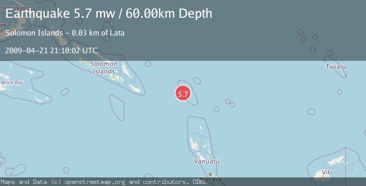 Map of SANTA CRUZ ISLANDS