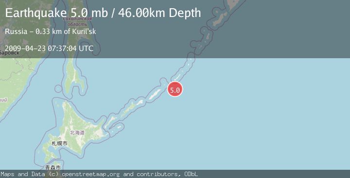 Map of KURIL ISLANDS