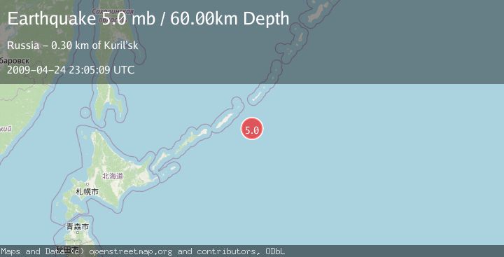 Map of KURIL ISLANDS