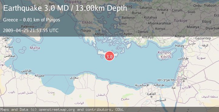 Map of CRETE, GREECE
