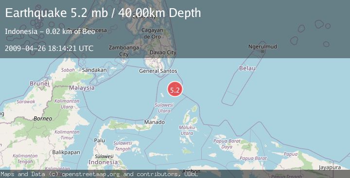 Map of KEPULAUAN TALAUD, INDONESIA