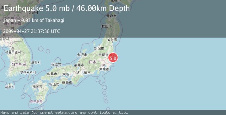 Map of NEAR EAST COAST OF HONSHU, JAPAN