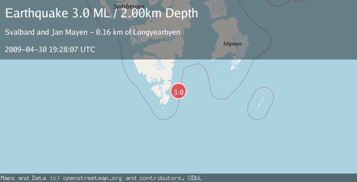 Map of SVALBARD REGION