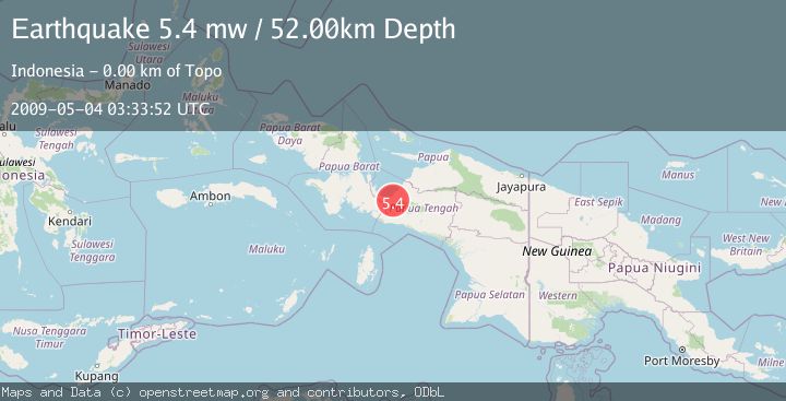 Map of PAPUA, INDONESIA