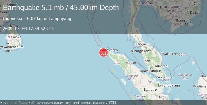 Map of NORTHERN SUMATRA, INDONESIA