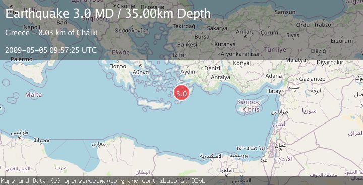 Map of DODECANESE ISLANDS, GREECE