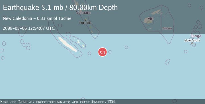 Map of SOUTHEAST OF LOYALTY ISLANDS