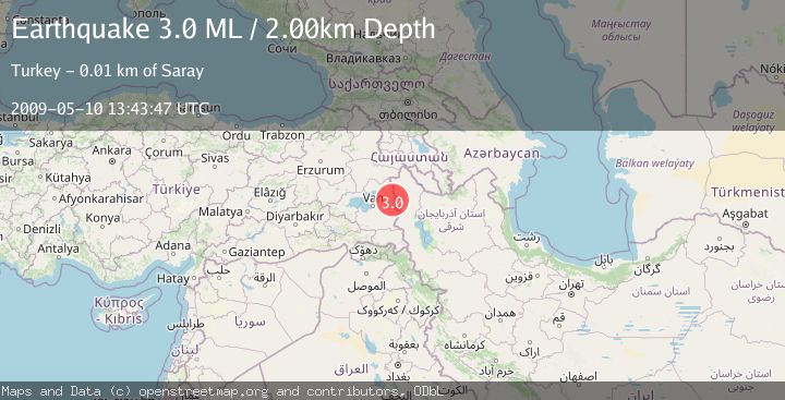 Map of TURKEY-IRAN BORDER REGION