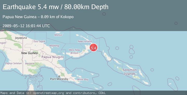 Map of NEW IRELAND REGION, P.N.G.