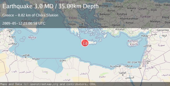 Map of CRETE, GREECE