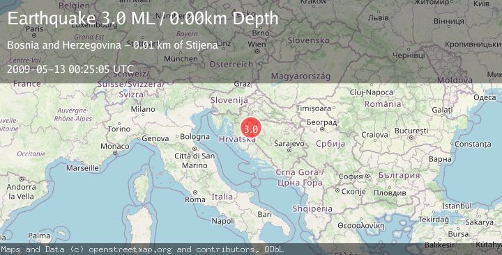 Map of BOSNIA AND HERZEGOVINA