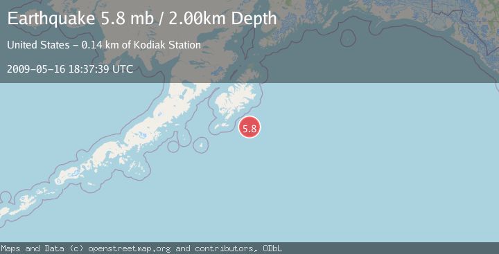 Map of KODIAK ISLAND REGION, ALASKA