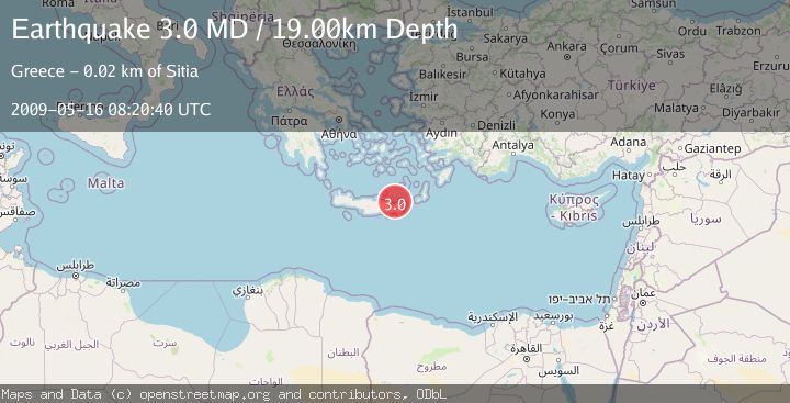 Map of CRETE, GREECE