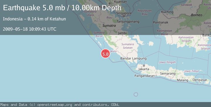 Map of SOUTHERN SUMATRA, INDONESIA