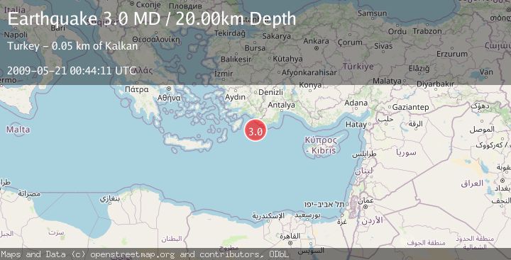 Map of EASTERN MEDITERRANEAN SEA