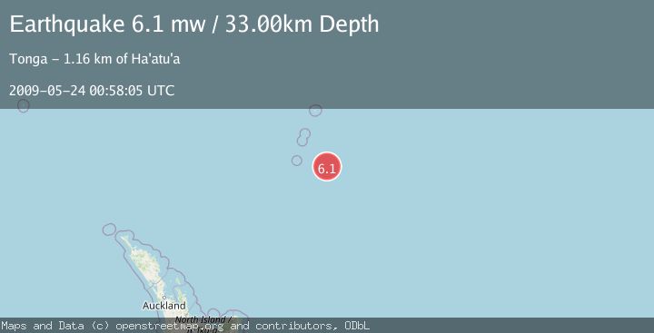 Map of KERMADEC ISLANDS REGION