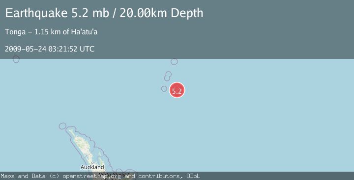 Map of KERMADEC ISLANDS REGION