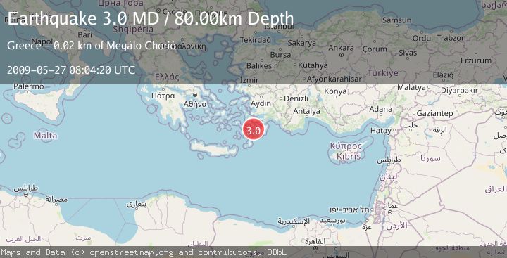 Map of DODECANESE ISLANDS, GREECE