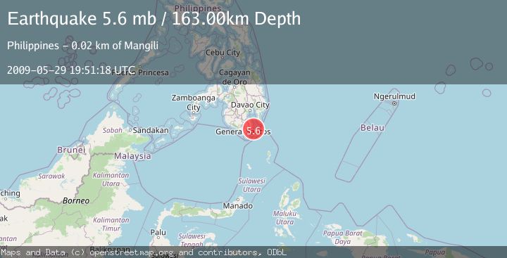 Map of MINDANAO, PHILIPPINES