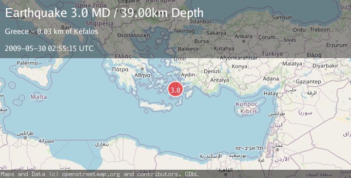 Map of DODECANESE ISLANDS, GREECE