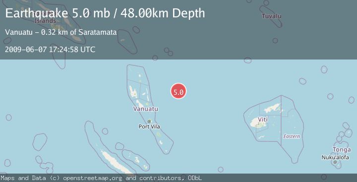 Map of VANUATU REGION