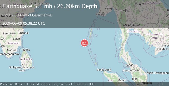 Map of ANDAMAN ISLANDS, INDIA REGION