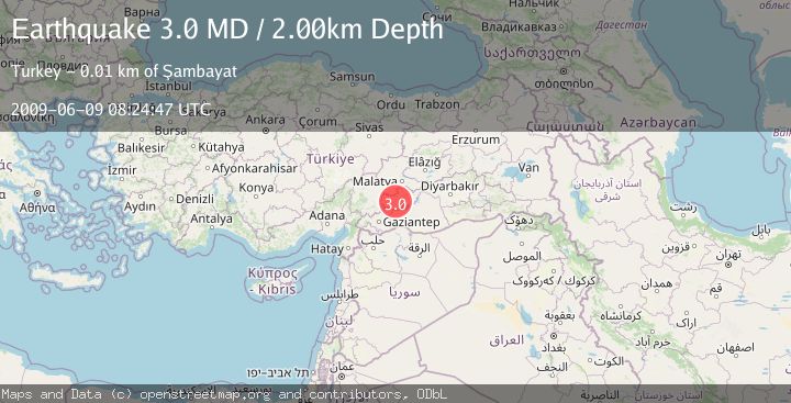 Map of EASTERN TURKEY