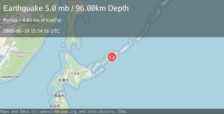 Map of KURIL ISLANDS