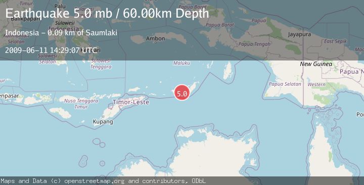 Map of KEP. TANIMBAR REGION, INDONESIA