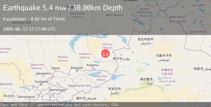 Map of EASTERN KAZAKHSTAN