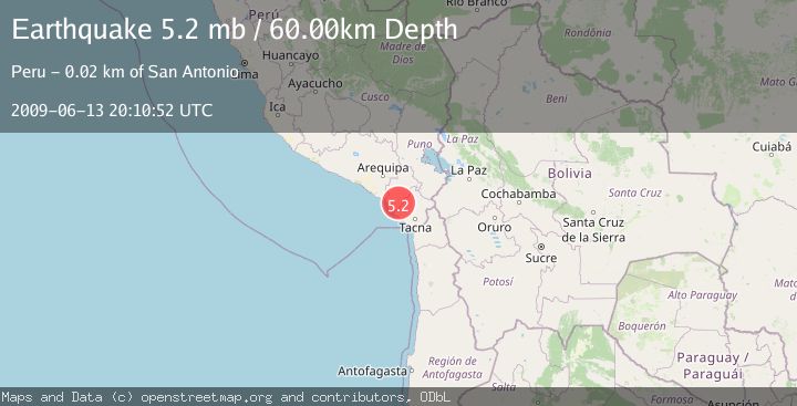 Map of SOUTHERN PERU