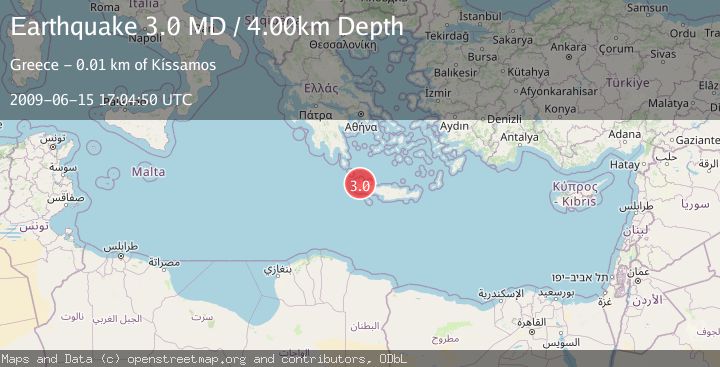 Map of CRETE, GREECE