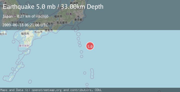 Map of IZU ISLANDS, JAPAN REGION