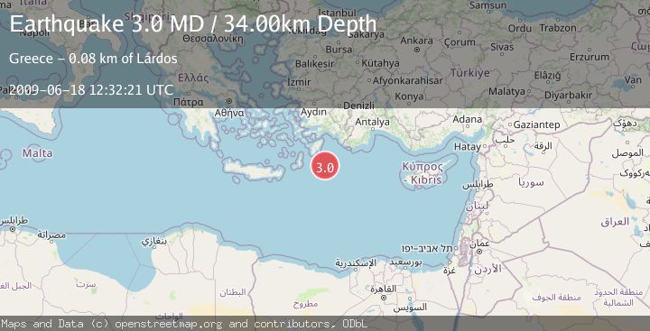 Map of EASTERN MEDITERRANEAN SEA