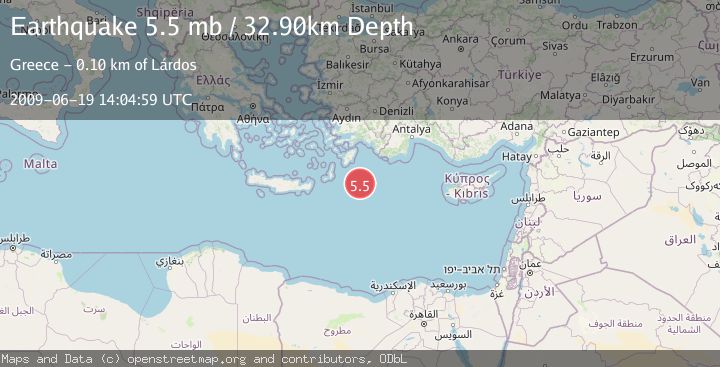 Map of EASTERN MEDITERRANEAN SEA