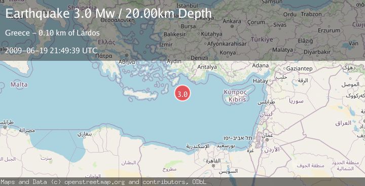 Map of EASTERN MEDITERRANEAN SEA