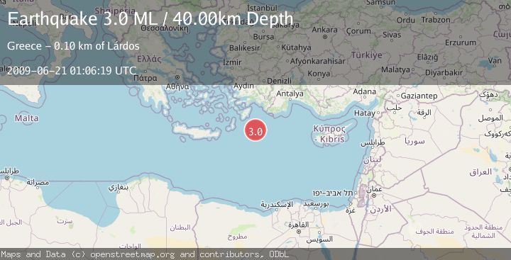 Map of EASTERN MEDITERRANEAN SEA