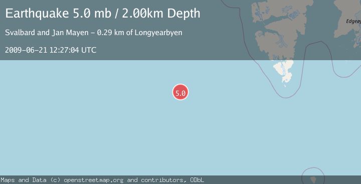 Map of SVALBARD REGION