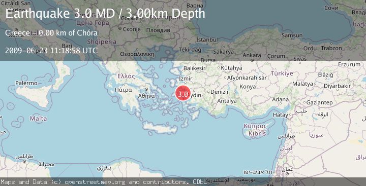 Map of DODECANESE ISLANDS, GREECE