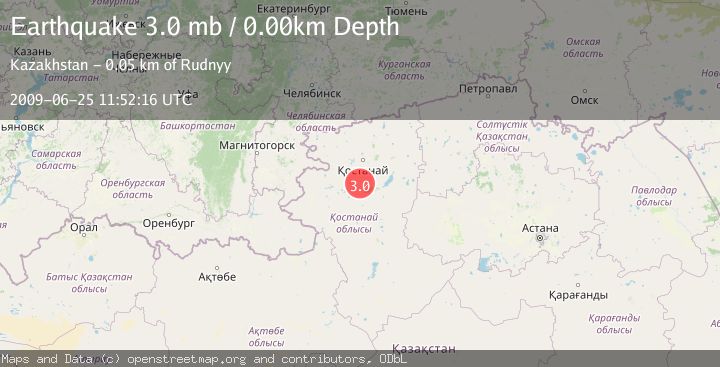 Map of WESTERN KAZAKHSTAN