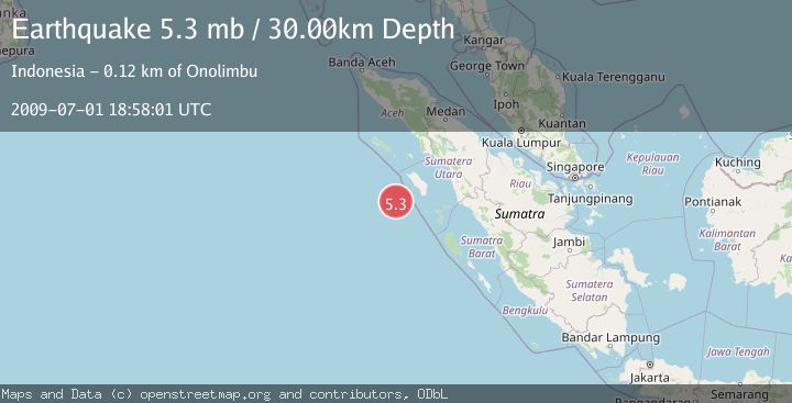 Map of NIAS REGION, INDONESIA
