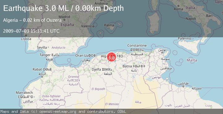 Map of NORTHERN ALGERIA
