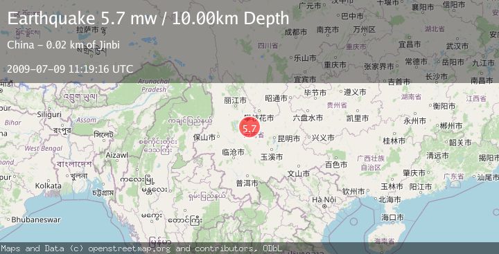 Map of YUNNAN, CHINA